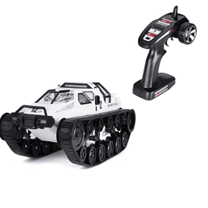  ماشین کنترلی شارژی تانک پلیس آفرود سفید آب و خاک Remote Control Off-Road Police Tank 1:12 -اسباب بازی